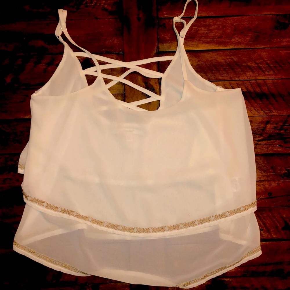 Flowy tank with embroidery detailing